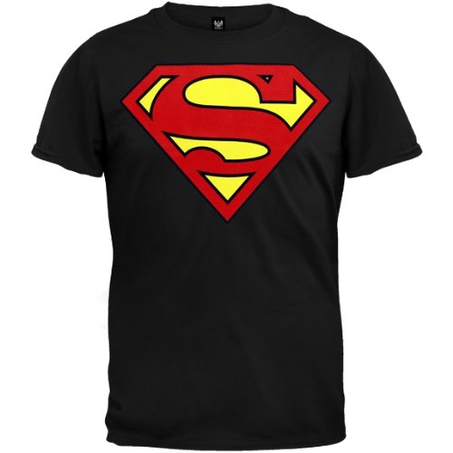  Superman - Shield Logo Black T-Shirt