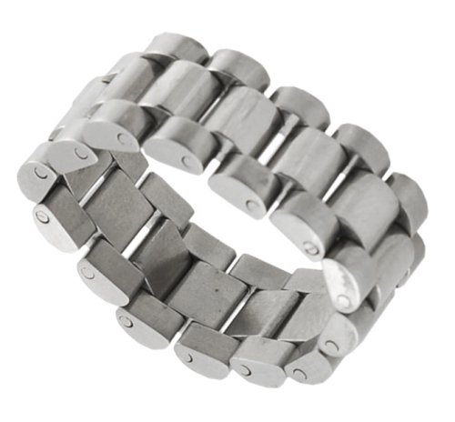 Stainless Steel Watch Band Style Ring