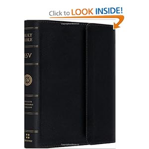 ESV Large Print Compact Bible ( with Magnet Closure, Black)