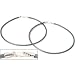 Rubber Cord Anklet Grey 9" 2Pcs
