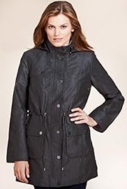 Per Una Detachable Hood Mac Water Resistant Mac