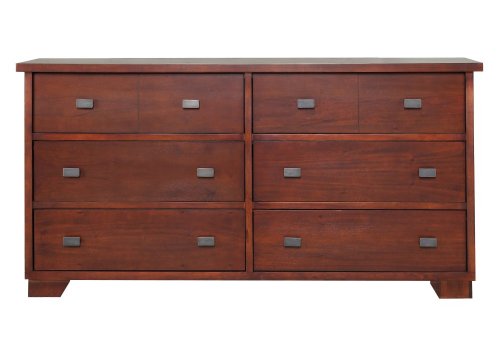 Modus Furniture Canyon Six Drawer Dresser, Saddlebrown