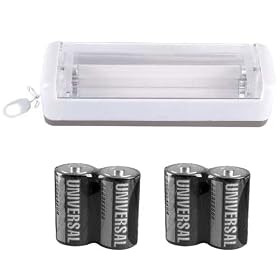 GE 52175 Fluorescent 10-1 2-Inch Battery Operated Closet Light with Pull String (Batteries... by General Electric