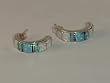 Navajo Indian Jewelry Opal Hoop Earrings - ER-0045
