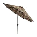 9' Market Umbrella- Black Tropical