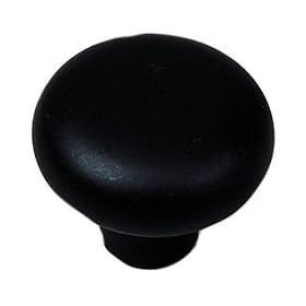 Laurey 3915 Mesa Ceramic 1-3/8-Inch Diameter Knob, Matte Black