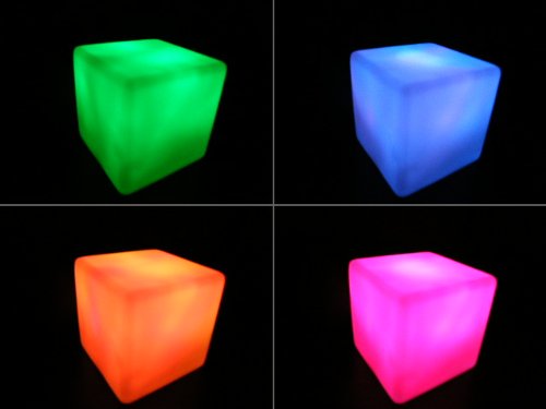 PK Green Colour Changing LED Cube Shaped Lamp