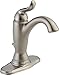 Delta Faucet Linden Single Hole Bathroom Faucet Brushed Nickel, Single Handle Bathroom Faucet, Diamond Seal Technology, Metal Drain Assembly, Stainless 594-SSMPU-DST