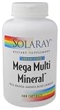 Solaray - Mega Multi Mineral W/O Iron, 200 capsules