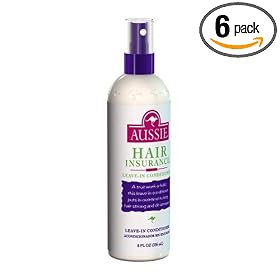 Aussie Hair Insurance Leave-In Conditioner 8-Ounce Bottles (Pack of 6)