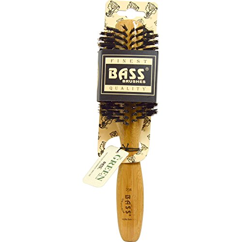 Bass Brushes, Classic Hair Round Style, Hair Brush, 100% Wild Boar Bristles, Half Circle, Wood Handle, 1 Hair Brush