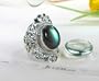 FIRE !!! Designer Sterling Silver Top Fire Labradorite Ring