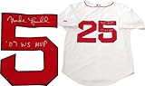 Mike Lowell ''07 WS MVP'' Autographed/Hand Signed Boston Red Sox White Jersey