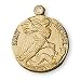12K Gold Filled Saint Michael Medal and 18-inch Chain