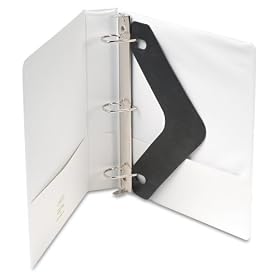 D-Ring Vinyl View Binder, 1-1/2 Capacity, White (WLJ38534W)