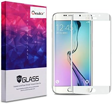 Galaxy S7 Edge Screen Protector,Oxsubor Curved Full Screen Ultra Clear Premium 3D Tempered Glass Screen Protector for Samsung Galaxy S7 Edge 5.5 Inch with Wood Protect Packaging (Silver)