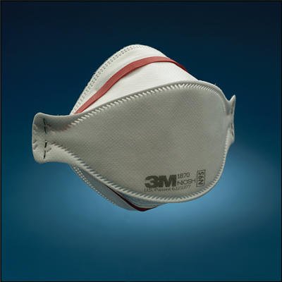 3M Health Care Particulate Respirator Type N95 - Flat-fold, Three-panel, White - Box
