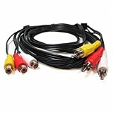 SF Cable, 3 RCA Male to 3 RCA Female Audio Video Extension Cable (50 Feet)