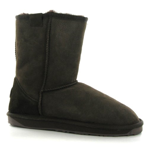 Emu Stinger Lo Chocolate Sheepskin Leather Damen Boots Size 35/36 EU