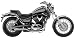 Cobra 2 Sided Slash Cut Slip On Exhaust Chrome 1987-up Suzuki VS1400/S83