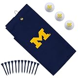 Michigan Wolverines Embroidered Golf Towel Gift Set