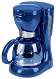 Rowenta CG-104 Kaffeemaschine, cobaltblau, Glaskanne mit scharniertem Deckel