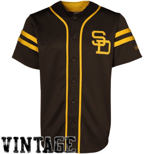 San Diego Padres Cooperstown Brown Heater Fashion Jersey
