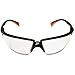 AO SAFETY 12261-00000-20 PRIVO BLACK FRAME /ORANGE ACCENT CLEAR AF LENS