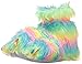 Trimfit Girls Rainbow Fuzzy Paw Plush Slippers Moccasin (Little Kid/Big Kid)