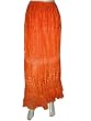Designer Cotton Flex Trendy Tier Tangelo Orange Skirt