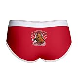 Artsmith, Inc. Women's Boy Brief Underwear Athletic Outfitters Basketball Play Strong - Red/White, Medium
