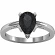 14K White Gold Onyx Ring