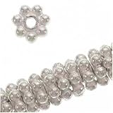Buy : Bali Sterling Silver Daisies Brite 4mm (50 Beads)