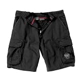 Authentic Military Camouflage BDU Shorts - Ultra Force Black Vintage Paratrooper Cargo Shorts