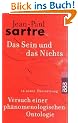 Gesammelte Werke in Einzelausgaben. Philosophische Schriften Band 3: Das Sein und das Nichts. Versuch einer ph�nomenologischen Ontologie