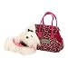   - Battat Pucci Maltese Pup and Pink Leopard Carrying Bag