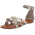 Madden Girl Women's Brendahh Ankle Strap Sandal,Silver Metallic,7.5 M US