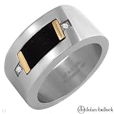 Mens Stainless Steel & Diamond Ring Size 11