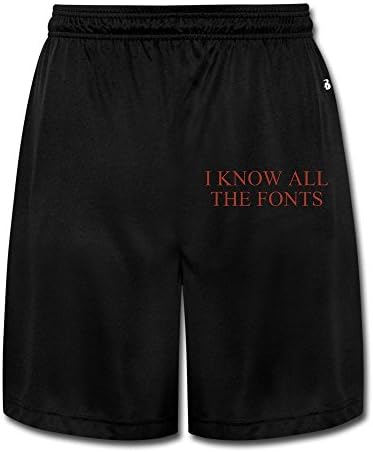 Men Running Performance Shorts I KNOW ALL THE FONTS