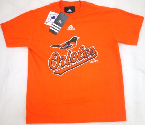 MLB Boys' Baltimore Orioles Team Logo Short Sleeve Tee, Orange, Large