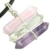 Life Power Triple Lucky Silver Amulet Crystal title=