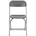 Flash Furniture Hercules Series Plastic Folding Chair - Grey - 650LB Weight Capacity Comfortable Event Chair - Lightweight Folding Chair