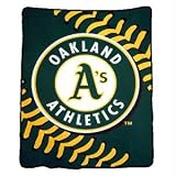 Oakland Athletics Royal Plush Raschel MLB Blanket (Big Stitching Series) (60x80)