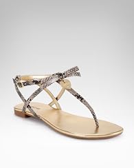 bebe Logo Heart Animal Flat Sandal