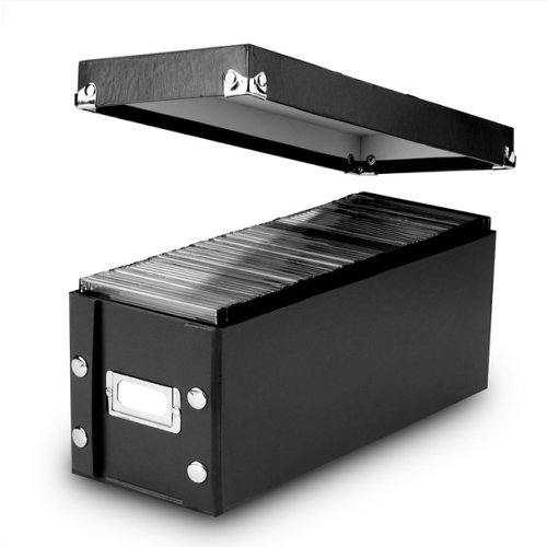 Black CD Storage Box – 2 Pack
