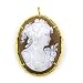 Conch Shell C Pin/Pendant With 18K Frame - 30X40Mm