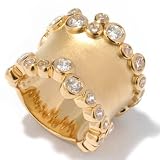Sterling Silver / Platinum or 18K Vermeil Brilliante Bubble Edge Ring