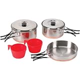 Stansport 362 2-Person Cook Set - Stainless Steel