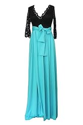 V-neck Lace Plunging Neck Floral Print Polyester Evening Dress/Prom Dress/Maxi Dress 