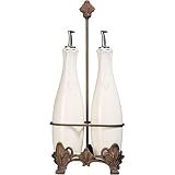 Venetian Scroll Crema Oil & Vinegar Cruet